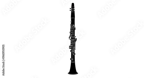 A black double reed woodwind musical instrument with keys and holes