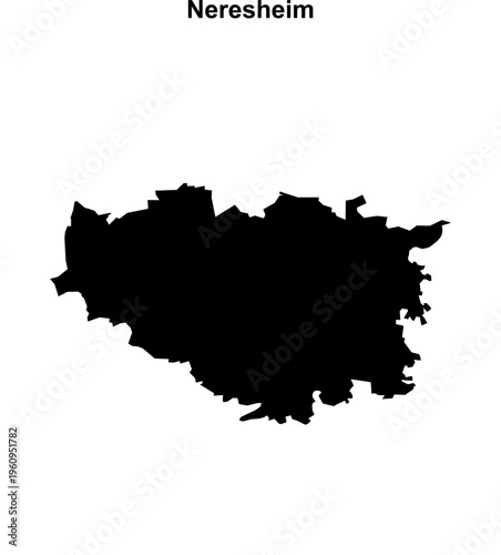 Neresheim (Baden-Wurttemberg) blank outline map