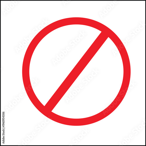 Free Download Prohibition Sign Vector Illustration – Red Forbidden Symbol - GFXLoad