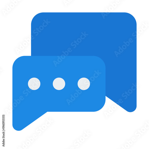 Speech Bubble Flat Icon Vector, Modern Multimedia and Social Media Symbol for Digital Communication and Content Creation
