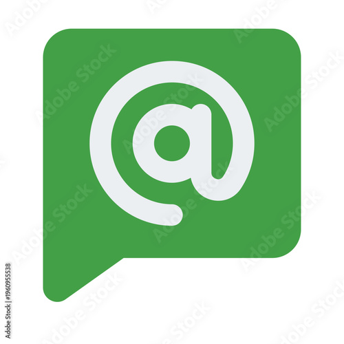 Mention Flat Icon Vector, Modern Multimedia and Social Media Symbol for Digital Communication and Content Creation