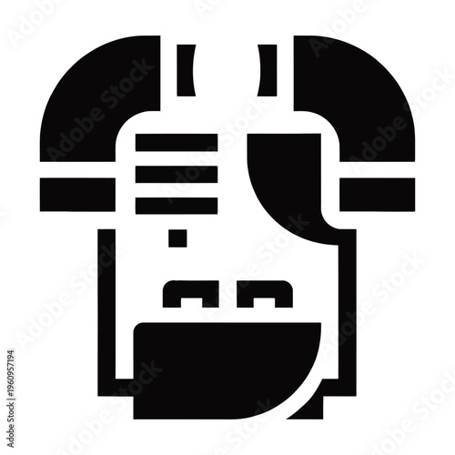 Vector icon of a telephone receiver for communication
