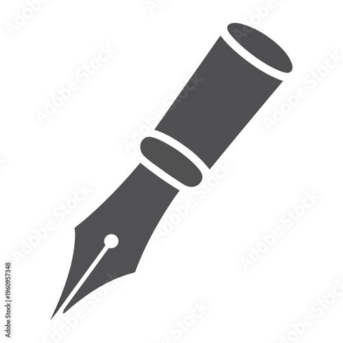 Sleek and modern vector of a fountain pen tip