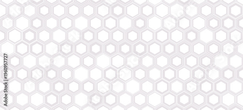 White hexagonal grid abstract background offers clean minimal tech aesthetic with soft glossy panels, subtle shadows, faint connection lines and geometric repetition ideal for corporate branding,