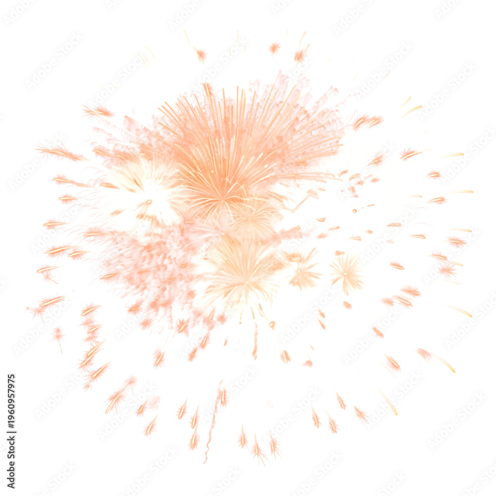 Obraz premium Realistic fireworks illustration