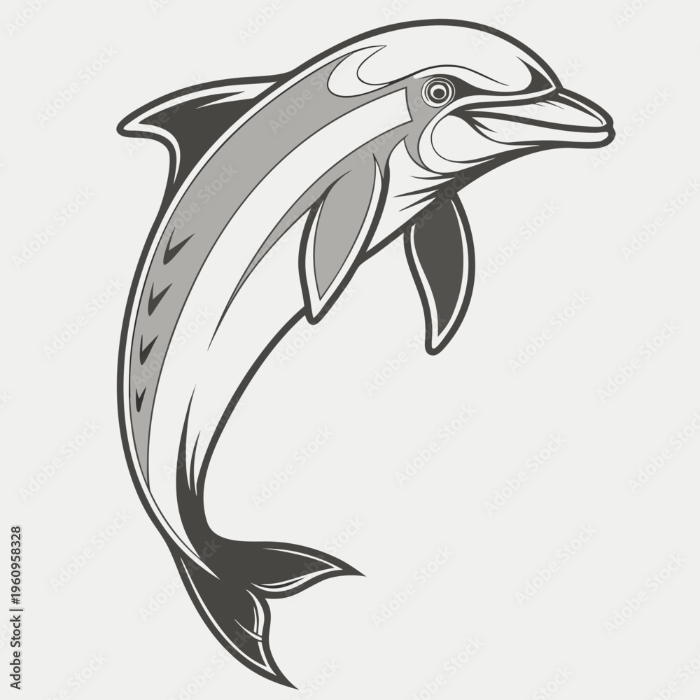 Fototapeta premium A dolphin jumping out of the water