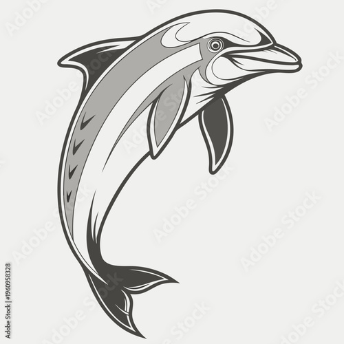A dolphin jumping out of the water