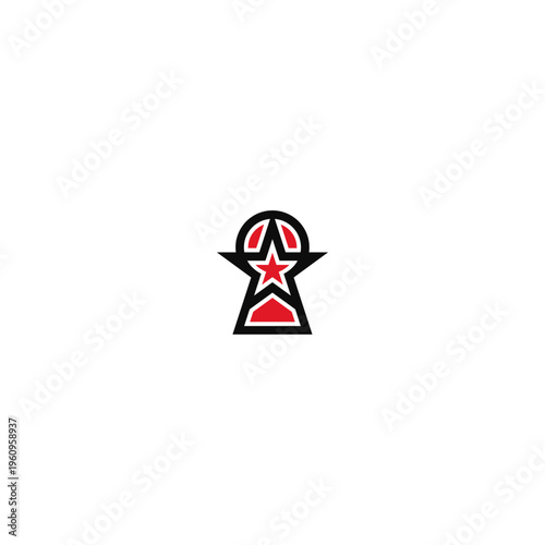Star keyhole design, logo concept.
