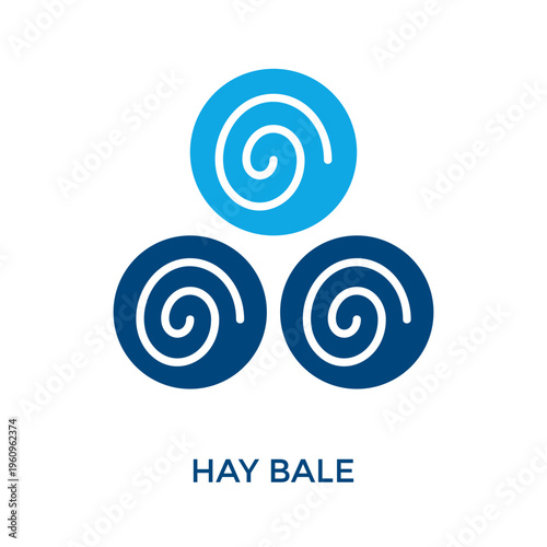 Hay Bale Icon Dual Tone Style. Vector Illustration For Graphic Design