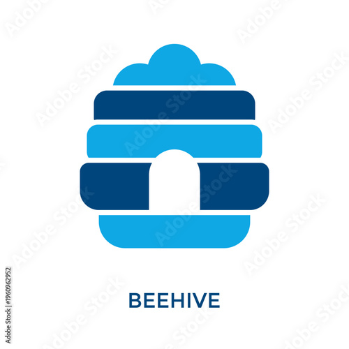 Beehive Icon Dual Tone Style. Vector Illustration For Graphic Design
