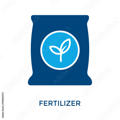 Fertilizer Icon Dual Tone Style. Vector Illustration For Graphic Design