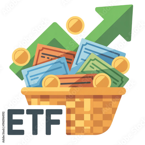 Exchange Traded Fund Investment Growth Concept.