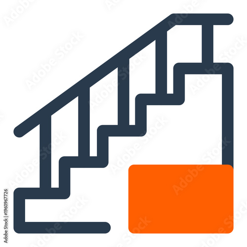 Staircase Vector Icon for Home Interior
