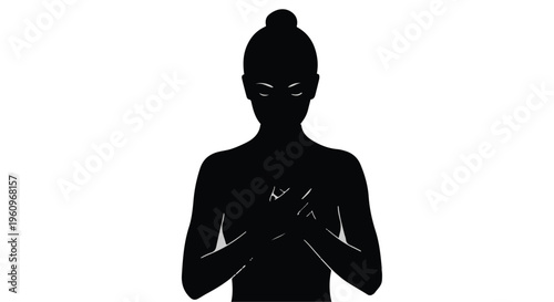 woman silhouette yoga meditation mindfulness