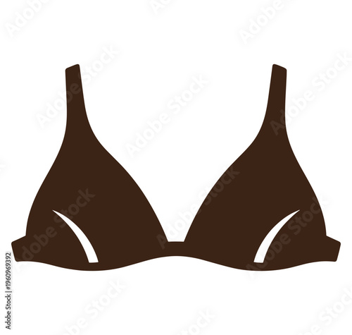 Brown bra for women isolated on white background