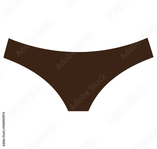 brown womens hipster underwear isolated on transparent background