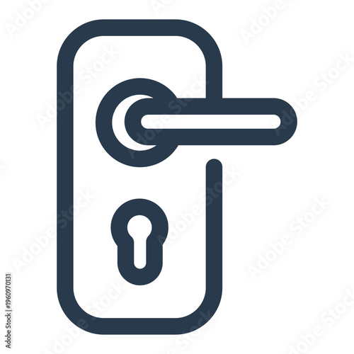 Door Handle Vector Icon for Home Interior