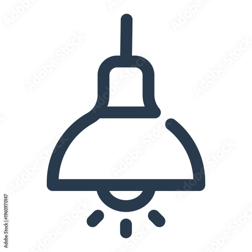 Ceiling Light Vector Icon for Home Interior