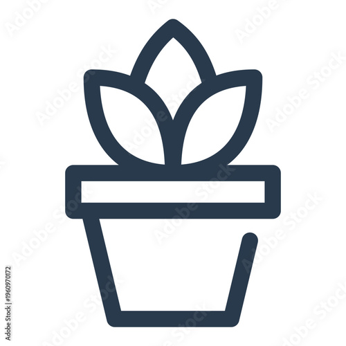 Indoor Plant Vector Icon for Home Interior