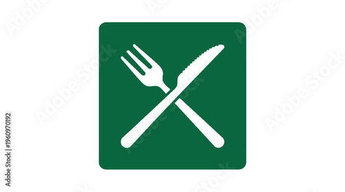 Fork and knife restaurant dining symbol