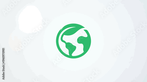 Environmental globalism earth and leaf logo
