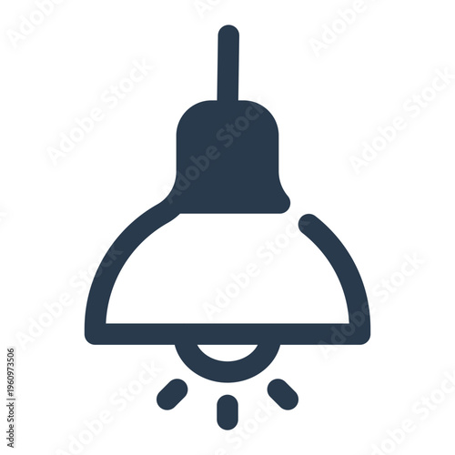 Ceiling Light Vector Icon for Home Interior