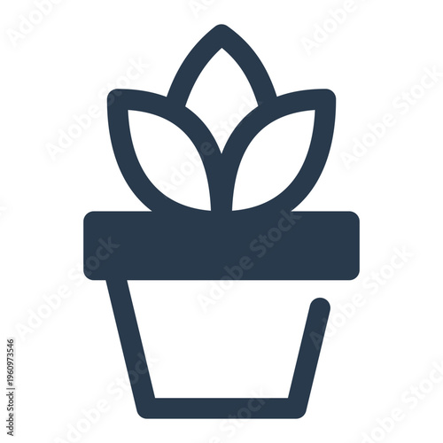 Indoor Plant Vector Icon for Home Interior