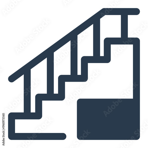 Staircase Vector Icon for Home Interior