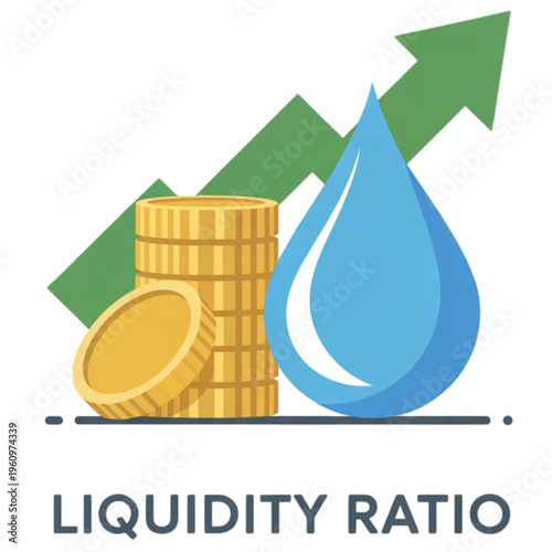 Liquidity ratio finance business concept.