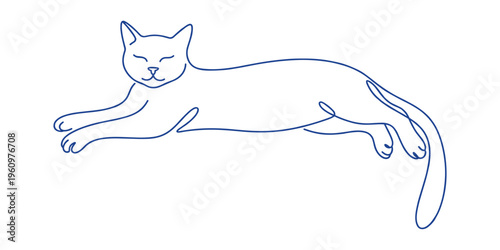 Cute cartoon style vector illustration of a playful pet animal combining dog sketch elements with kitten features in a simple artistic design