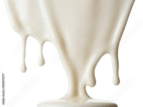 Creamy White Liquid Dripping