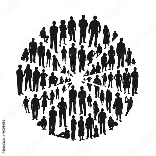 Diverse group of people standing together.