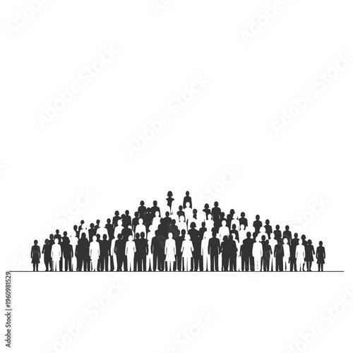 Large group of people standing together.