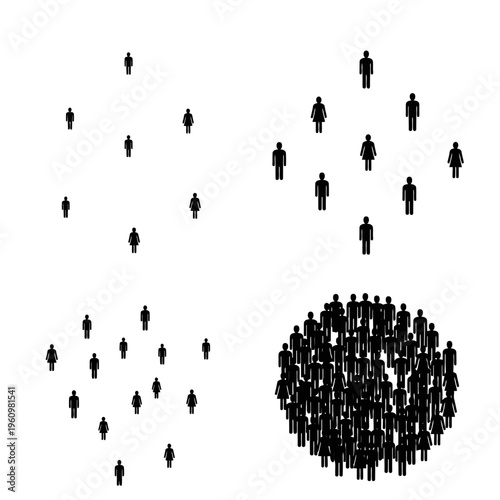 Large group of people standing together.