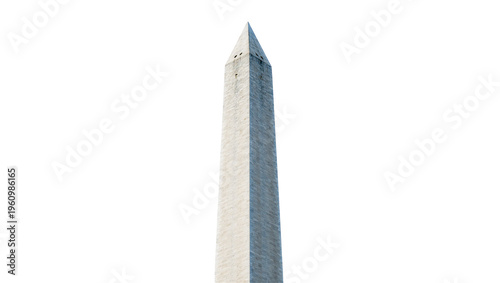 Fotografie Isolated Washington Monument, grand national landmark, historical obelisk repres