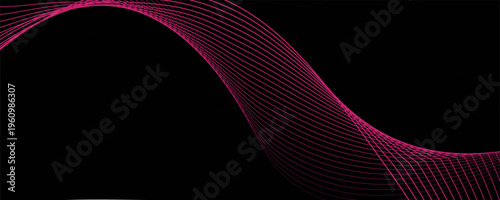 Lines abstract background black and colorful waves pattern. Abstract background. Optical illusion, wavy thin lines.Print