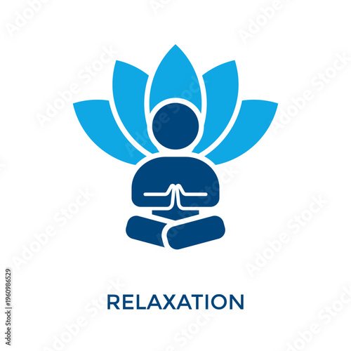 Relaxation Icon Dual Tone Style. Vector Illustration For Graphic Design