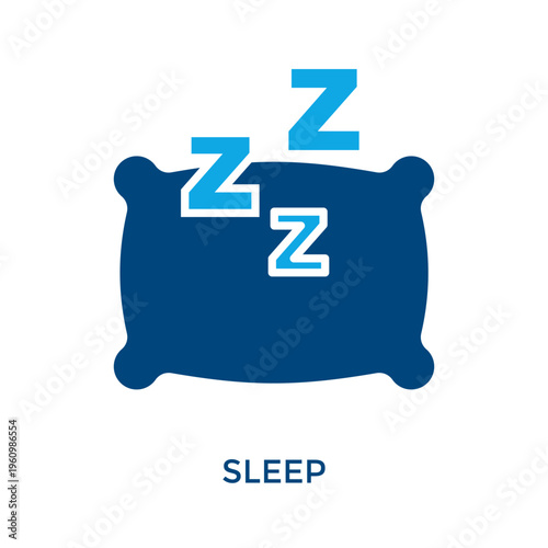 Sleep Icon Dual Tone Style. Vector Illustration For Graphic Design