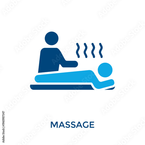 Massage Icon Dual Tone Style. Vector Illustration For Graphic Design