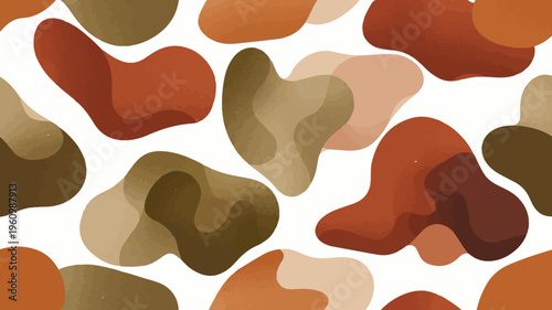 Vector template A sophisticated seamless pattern inspired by the soft, biomorphic shapes and sculptural curves seen in Milan 2026 furniture design