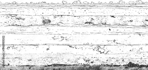 Stylized cross section of layered earth showing soil strata and vegetation line ground layers