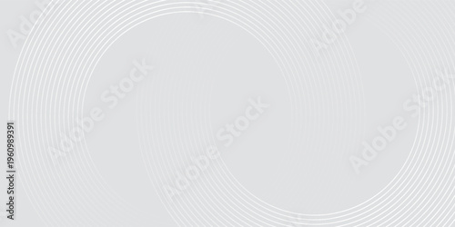 Abstract white glowing geometric lines on gray background. Modern shiny blue circle lines pattern. eps 10