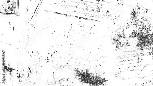 Black ink splatters and smudges on aged parchment with handwritten script and lines white