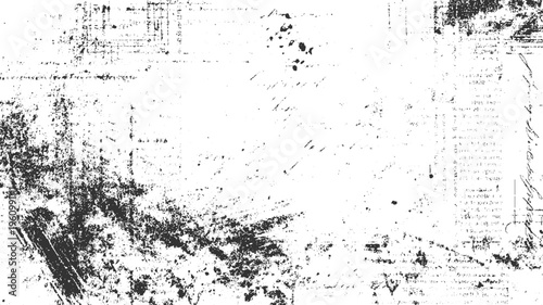 Black ink splotches and scribbled text on aged parchment background grunge texture paper vintage distressed