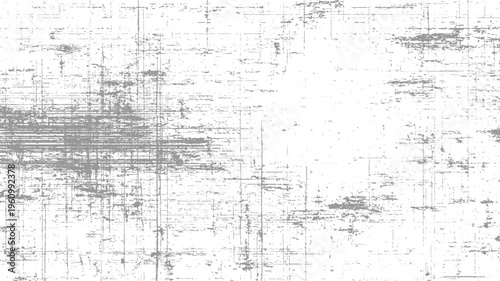 White background with scattered grey distressed grunge texture and lines