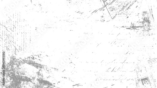 Faded gray scribbled handwriting on white textured background abstract aged calligraphy chaotic