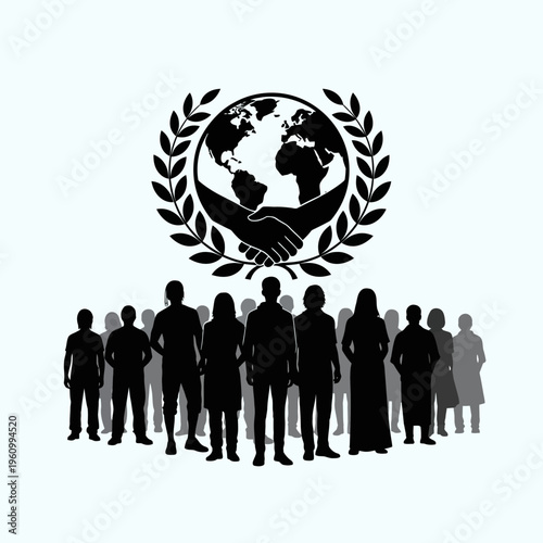 Diverse group of people standing together.