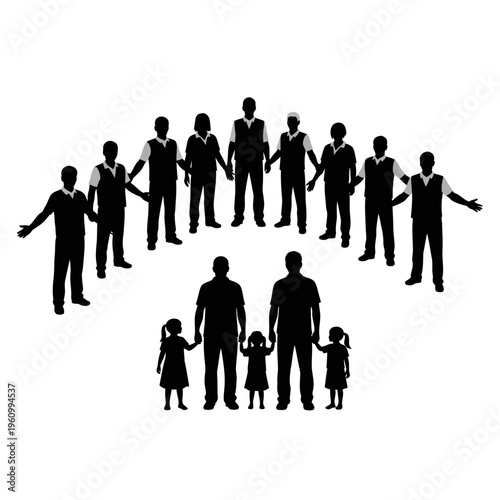 Diverse group of people standing together.