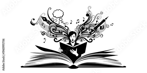 Dramatic Reading Silhouette