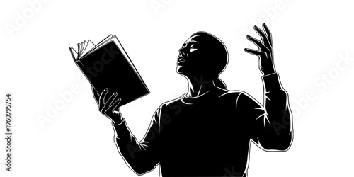 Dramatic Reading Silhouette
